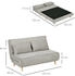 HomCom Schlafsofa 141x90x81 cm (839-902V00GY) grau