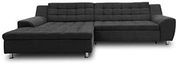 Domo Polstermöbel Ecksofa Merida Schlaffunktion L-Form Eckcouch Polsterecke 304x200x84 cm dunkelgrau