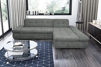 Domo Polstermöbel Ecksofa Moric L-Form Eckcouch L-Form 300x172x80 cm grau