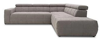 Domo Polstermöbel Ecksofa Brandon Rückenfunktion L-Form Polsterecke 275x228x98 cm grau