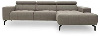 Domo Polstermöbel Ecksofa Cunelli L-Form Rückenfunktion, Polsterecke Relaxfunktion, Relax Couch, Eckcouch 292x175x79 cm grau