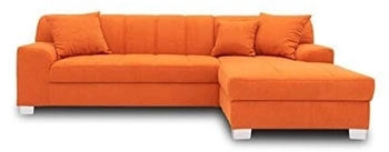 Domo Polstermöbel Ecksofa Capri L-Form Schlaffunktion Polsterecke 239x152x75 cm orange