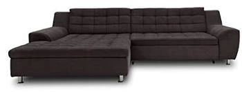 Domo Polstermöbel Ecksofa Merida Schlaffunktion L-Form Eckcouch Polsterecke 304x200x84 cm dunkelbraun