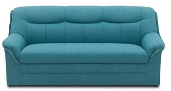 Domo Polstermöbel Berlin, klassisches 3er Sofa Polstergarnitur Federkern, 3 Sitzer 178x90x89 cm blau