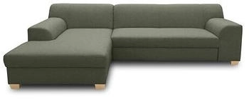 Domo Polstermöbel Ecksofa Tinos, kleines Sofa L-Form Eckcouch Polsterecke 273x157x74 cm grün