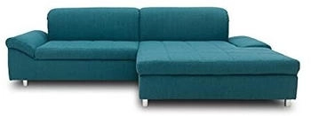 Domo Polstermöbel Ecksofa Mika L-Form Eckcouch Rücken- Armlehnfunktion, Polsterecke 260x178x80 cm türkis