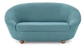 Domo Polstermöbel Looks by Wolfgang Joop, Looks IV Designer Sofa 2 Sitzer Kugelfüßen, 178x114x82 cm 2er Couch türkis