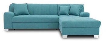 Domo Polstermöbel Ecksofa Capri L-Form Schlaffunktion Polsterecke Eckcouch 239x152x75 cm türkis