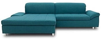 Domo Polstermöbel Ecksofa Mika Schlaffunktion Bettkasten L-Form Rücken- Armlehnfunktion, Polsterecke 260x178x80 cm türkis