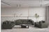 Fun Möbel CELES PREMIUM Sofaset 3-2-1 Stoff Opera Velvet Moosgrün