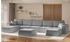 Fun Möbel SANDE 6-teilig Wohnlandschaft U-Form Stoff Raven/grau