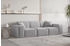 Fun Möbel CELES PREMIUM Sofaset 3-2-1 Stoff Opera Velvet Hellgrau