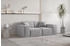 Fun Möbel CELES PREMIUM Sofaset 3-2-1 Stoff Opera Velvet Hellgrau