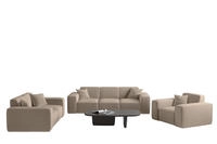 Sofaset Designersofa Celes Premium 3-2-1 In Stoff Opera Velvet Sand