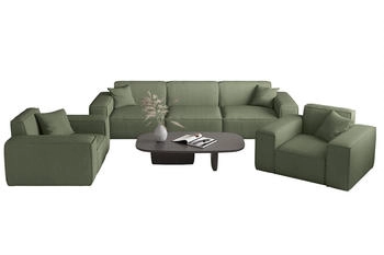Fun M&ouml;bel CELES PREMIUM Sofaset 3-2-1 Stoff Opera Velvet Forest