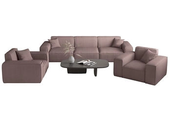Fun M&ouml;bel CELES PREMIUM Sofaset 3-2-1 Stoff Opera Velvet Lavendel