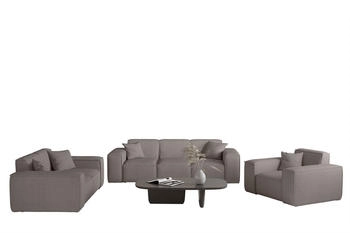 Fun M&ouml;bel CELES PREMIUM Sofaset 3-2-1 Stoff Opera Velvet Taupe