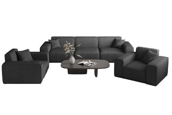 Fun M&ouml;bel CELES PREMIUM Sofaset 3-2-1 Stoff Opera Velvet Anthrazit