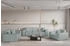 Fun Möbel CELES PREMIUM Sofaset 3-2-1 Stoff Opera Velvet Saphirblau