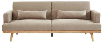 Kauf-Unique Schlafsofa Klappsofa 3-Sitzer - Stoff - Beige - ESME
