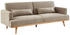 Kauf-Unique Schlafsofa Klappsofa 3-Sitzer - Stoff - Beige - ESME
