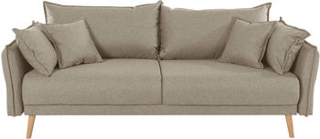 Home Affaire Schlafsofa Granbo beige 228cm 95x104cm Federkern-Polsterung Seitentasche beige