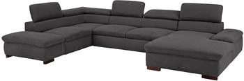 Home Affaire Wohnlandschaft Alberto U-Form grau anthrazit 350cm 73x228cm Vintageoptik