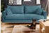 Home Affaire 3-Sitzer Edina 210cm 74x84cm Webstoff Baumwollmix blau/petrol