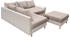 Home Affaire Ecksofa Rice L-Form grau taupe 223cm 47x184cm PRIMABELLE Samtoptik