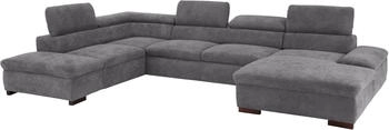 Home Affaire Wohnlandschaft Alberto U-Form grau 350cm 73x228cm Vintageoptik