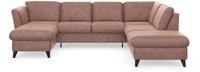 Home affaire Wohnlandschaft "Trelleborg U-Form" wahlweise mit Bettfunktion und
