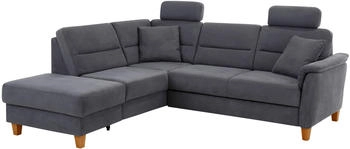 Home Affaire Ecksofa Palmera L-Form grau 236cm 89x212cm Lederoptik Federkern Bettfun