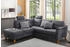 Home Affaire Ecksofa Palmera L-Form grau 236cm 89x212cm Lederoptik Federkern Bettfun
