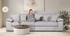 Home Affaire Big-Sofa Soft&Cosy XXL grau hellgrau 303x123cm Cord hellgrau