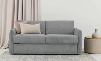 Home Affaire Schlafsofa Bergamons 169x90x97cm 2-Sitzer Dauerschlaffunktion inkl. Federkernmatratze Lattenrost grau