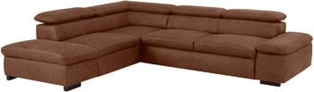 Home Affaire Ecksofa Alberto L-Form braun cognac 272cm 73x226cm weich Vintageoptik