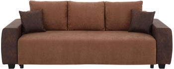 Home Affaire Schlafsofa Bella 241x90x94cm fein/Luxus-Microfaser Vintageoptik PRIMABELLE/Luxus braun