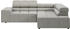 INOSIGN Ecksofa Ancona incl. Kopfteilverstellung + 3 Zierkissen L-Form grau hellgrau 249x70x215cm motorische Sitztiefenverstellung