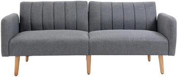 HomCom 2-Sitzer Schlafsofa 173x73x75 cm Grau (839-214GY)
