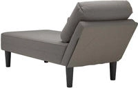 vidaXL Chaiselongue mit Kissen Hellgrau Cordstoff