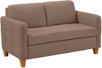 Home Affaire 2-Sitzer Earl beige dunkelbeige 133cm 78x78cm ALTARA NUBUCK Lederoptik Polyester