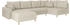 Home Affaire Wohnlandschaft CHARRE U-Form beige 310cm 81x161cm Cord Bouclé beige