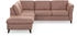 Home Affaire Ecksofa Trelleborg L-Form 252cm 86x213cm inkl. Federkern-Polsterung rosa altrosa