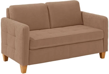 Home Affaire 2-Sitzer Earl braun schoko 133cm 78x78cm ALTARA NUBUCK Lederoptik S