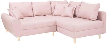 Home Affaire Ecksofa Rice L-Form rosa ros&eacute; 223cm 47x184cm PRIMABELLE Samtoptik