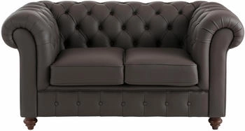 Home Affaire Chesterfield-Sofa Chesterfield 2-Sitzer 150/89/74 cm braun dunkelbraun 150cm 74x89cm Leder