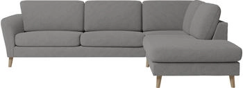 Home Affaire Ecksofa MARSEILLE 278/202 cm L-Form Ottom. rechts/links grau 278cm 88x202cm Webstoff Filzoptik