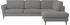 Home Affaire Ecksofa MARSEILLE 278/202 cm L-Form Ottom. rechts/links grau 278cm 88x202cm Webstoff Filzoptik