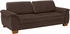 Home Affaire 3,5-Sitzer Husum braun 225cm 90x106cm Druck Lederoptik ALTARA NUBUCK