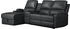 Home Affaire Ecksofa Napori Multimediasofa 3er Kinosessel XXL L-Form 240x102x155cm schwarz